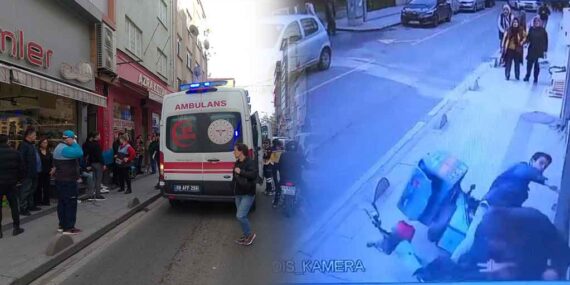 Çorlu'da Motokurye yayalara çarptı 12 Çorlu’da Motokurye yayalara çarptı